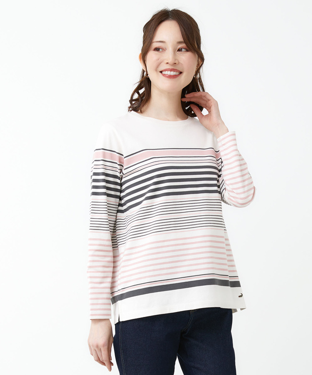 マルチボーダー 長袖 Ｔシャツ