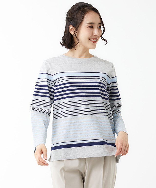 マルチボーダー 長袖 Ｔシャツ