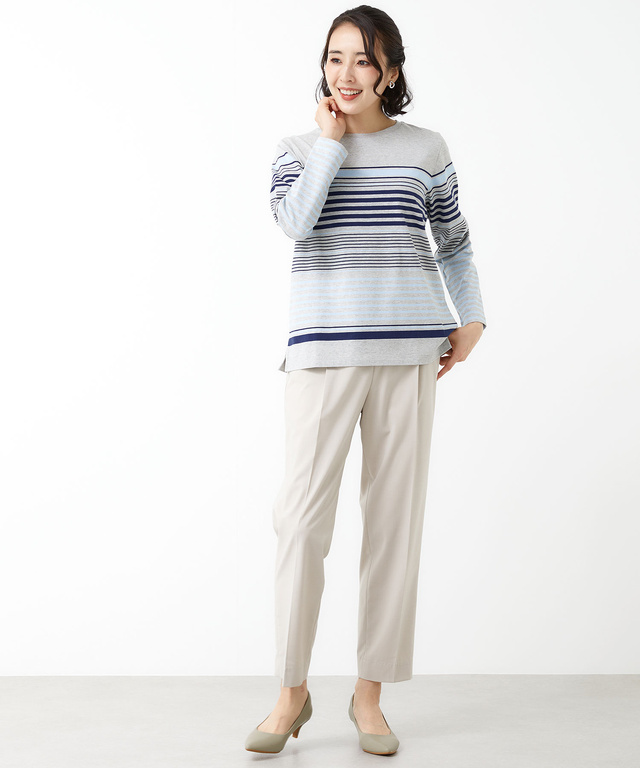 マルチボーダー 長袖 Ｔシャツ