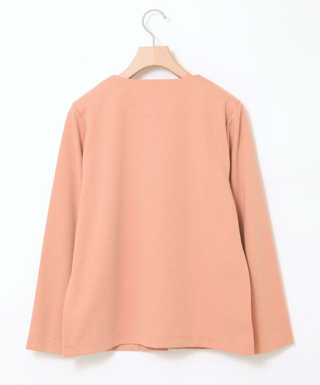 ツイル調 ノーカラー ジャケット
