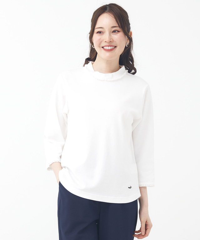 ストレッチレース 七分袖 Tシャツ
