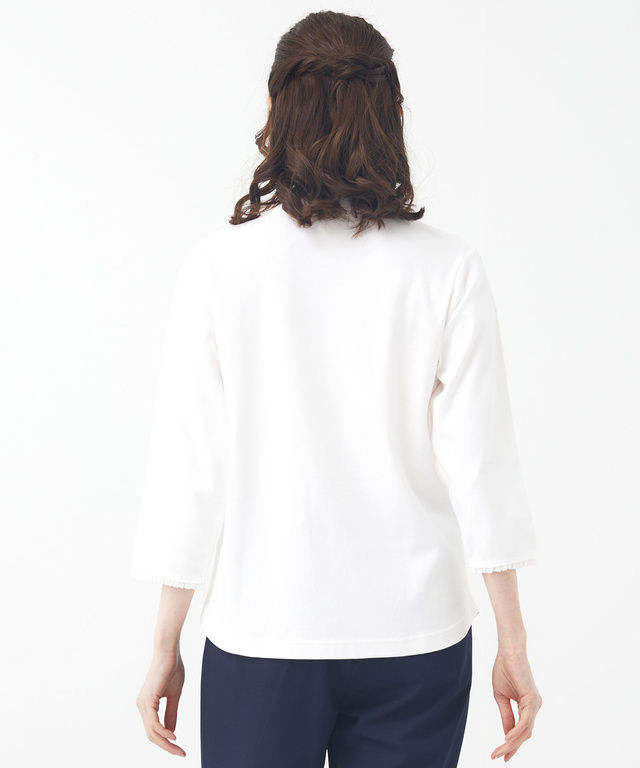 ストレッチレース 七分袖 Tシャツ