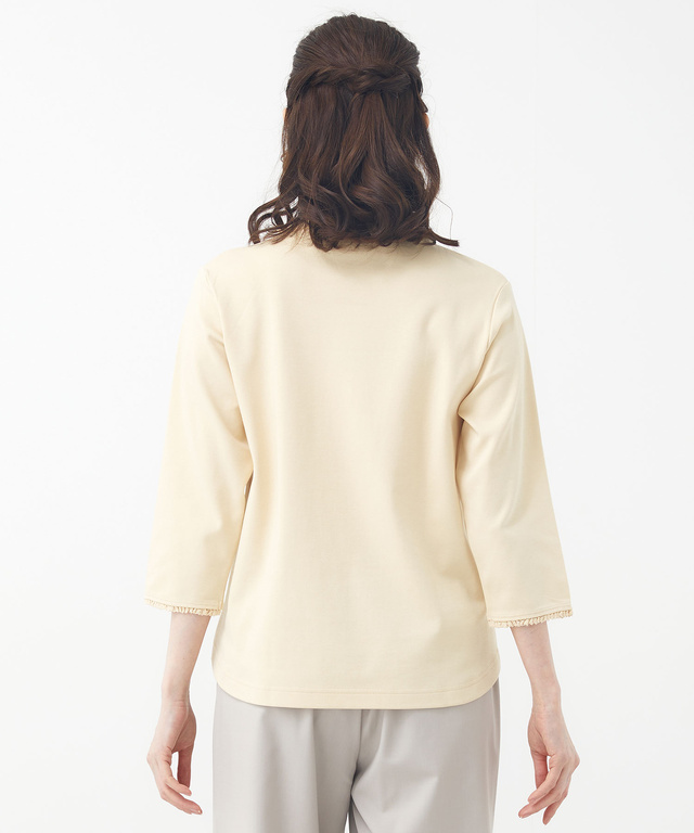 ストレッチレース 七分袖 Tシャツ