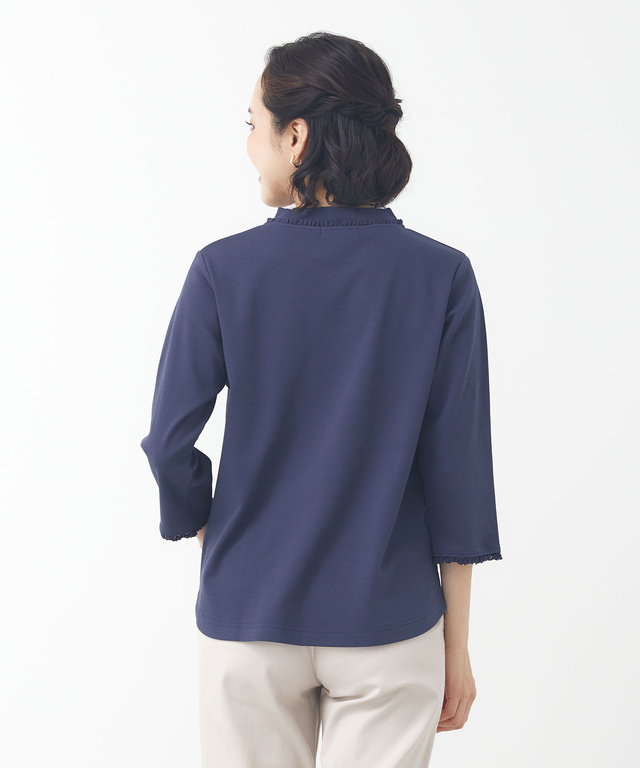 ストレッチレース 七分袖 Tシャツ
