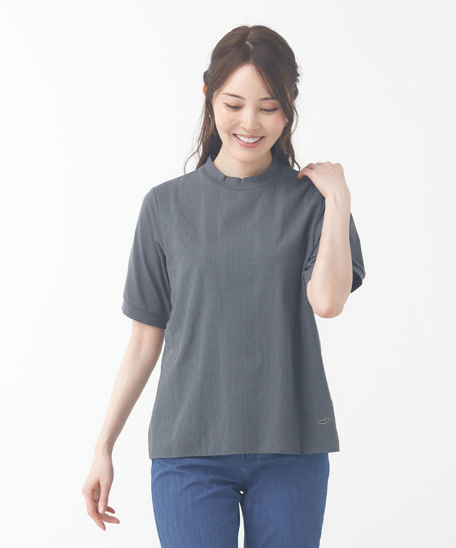 レース刺繡 ドッキング カットソー