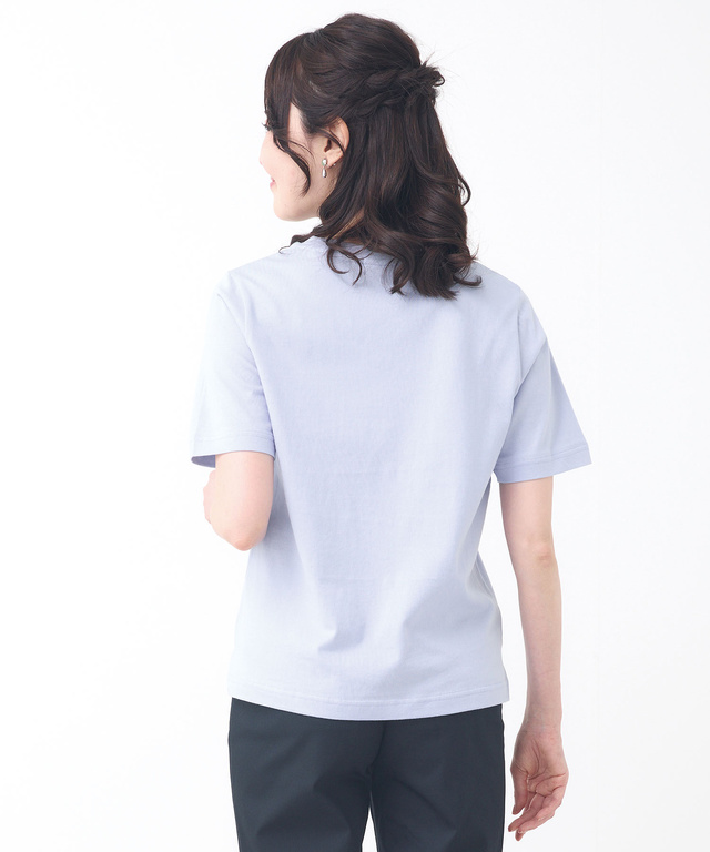 コットン フラワープリント Tシャツ