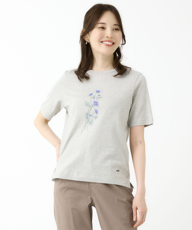 コスモス プリント Tシャツ