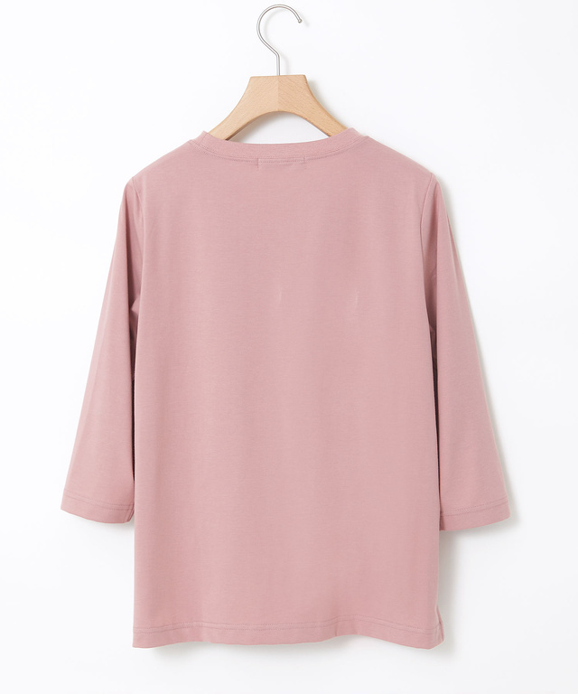 リボンロゴプリント 七分袖 Tシャツ