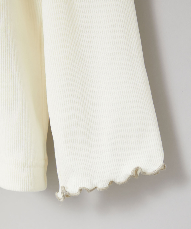 メロー ハイネック リブカットソー