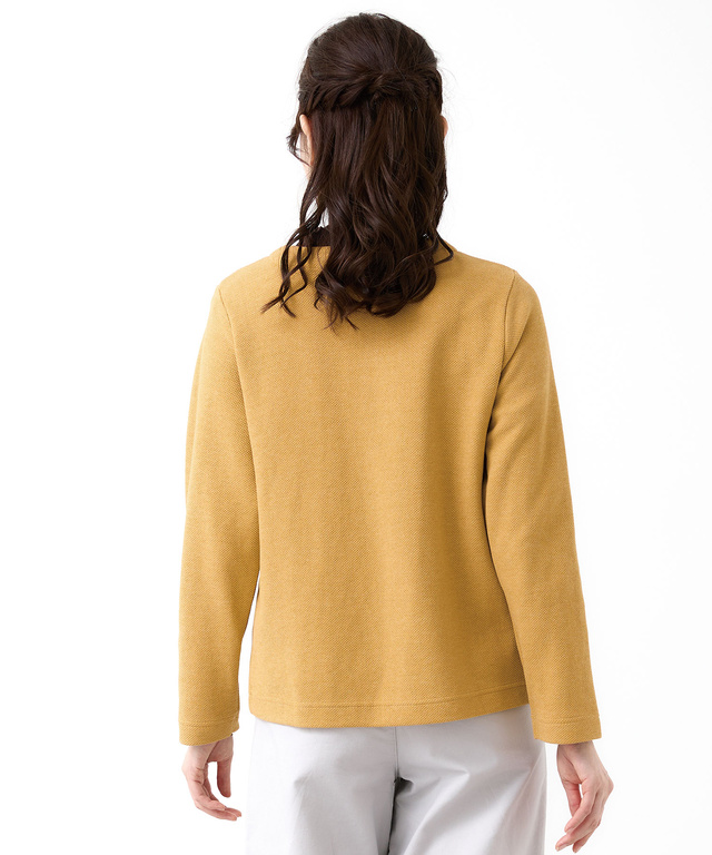 杢調 クルーネック カーディガン