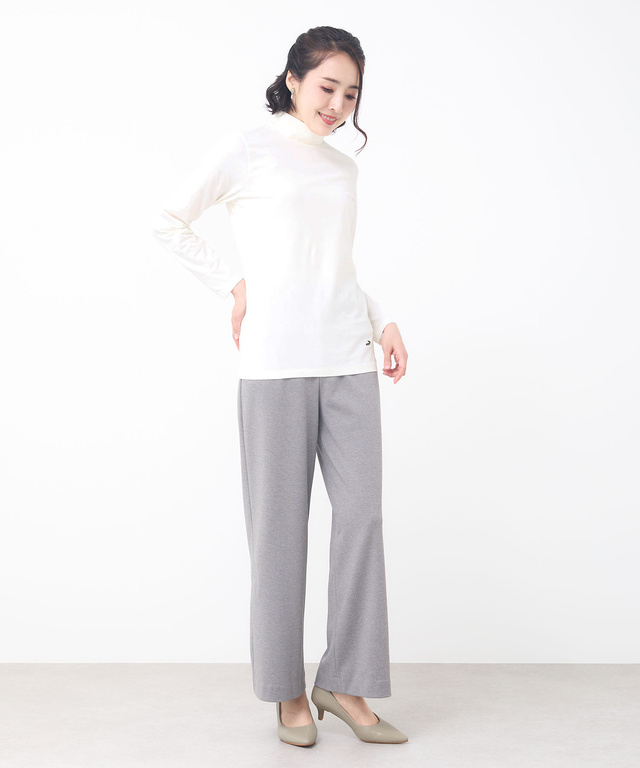 天竺 タートルネック プルオーバー