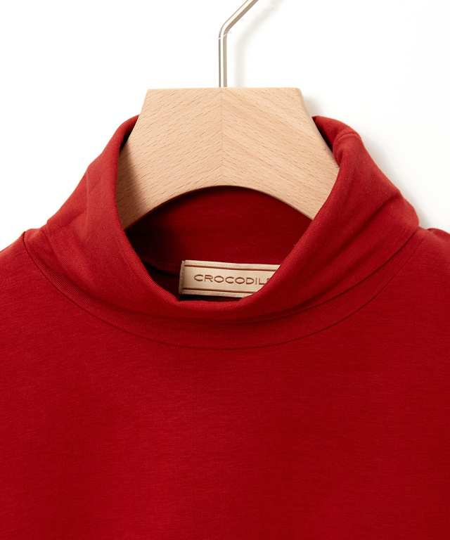 天竺 タートルネック プルオーバー