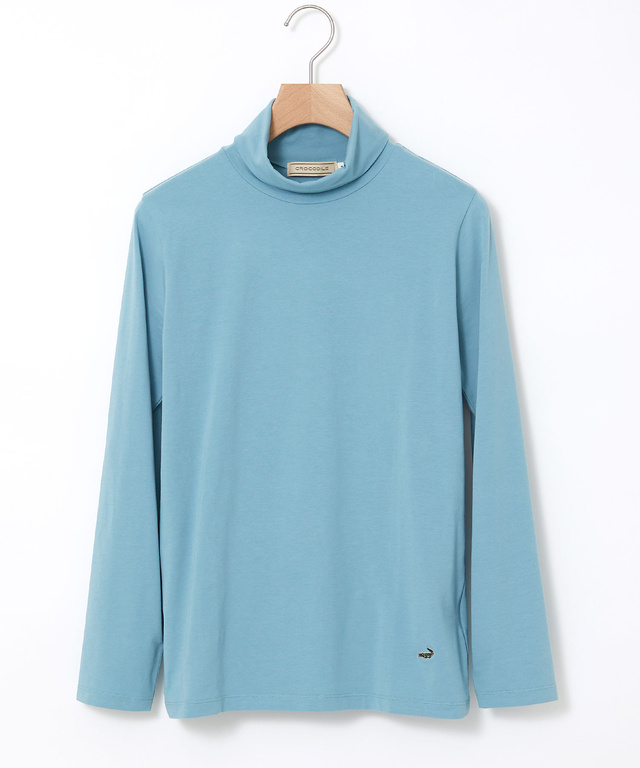 天竺 タートルネック プルオーバー