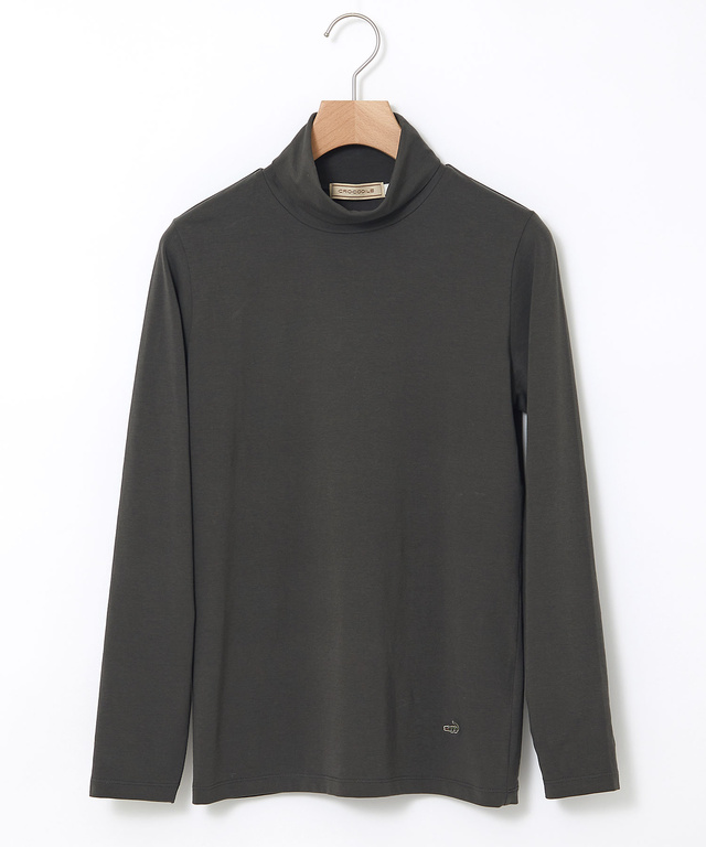 天竺 タートルネック プルオーバー