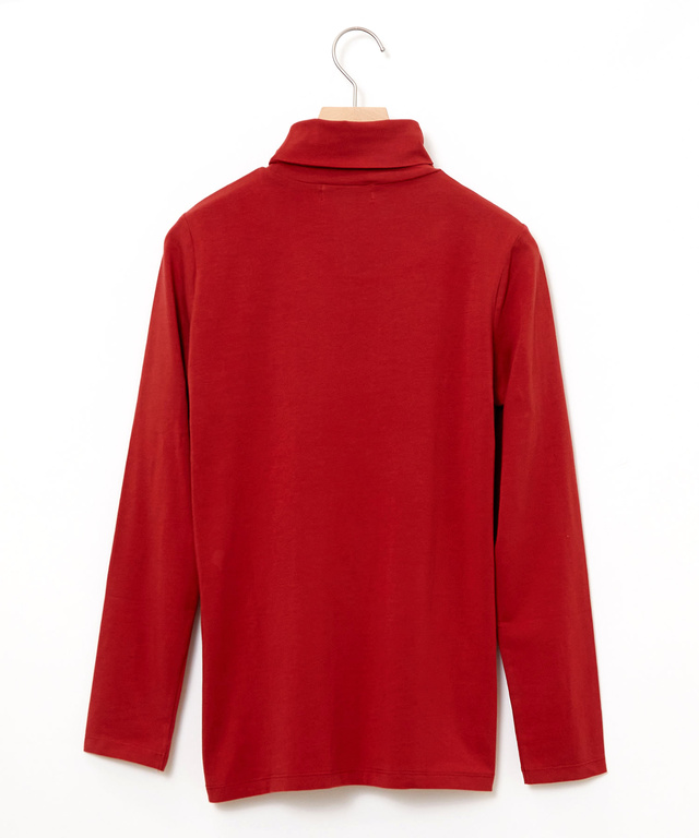 天竺 タートルネック プルオーバー