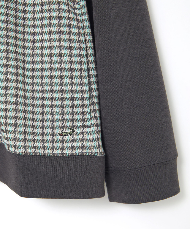 柄切り替え カット カーディガン