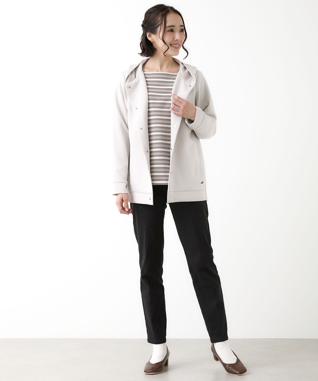  ボタン開き パーカー