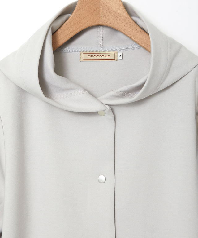  ボタン開き パーカー