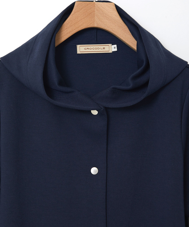  ボタン開き パーカー