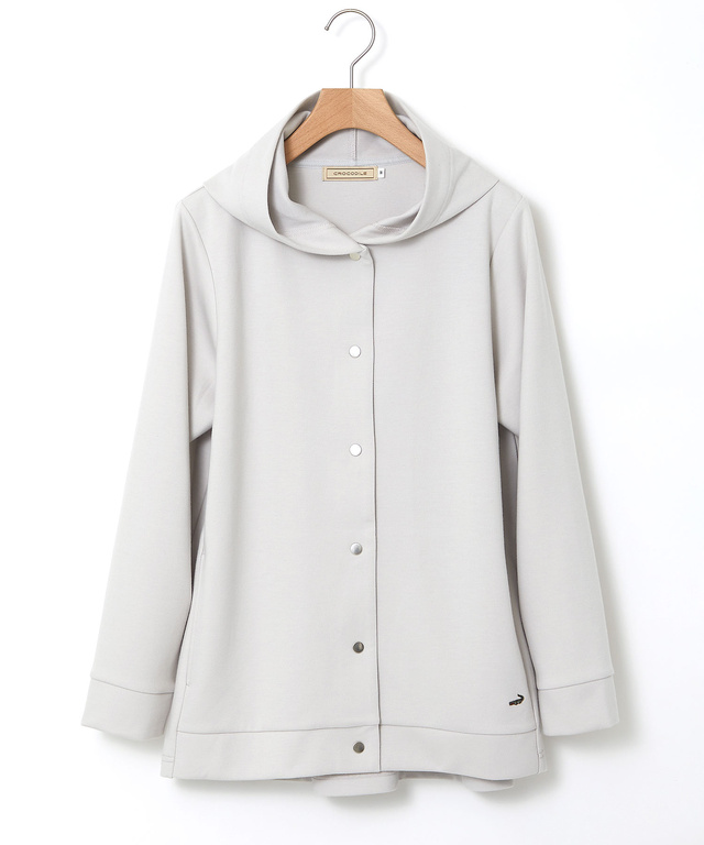  ボタン開き パーカー