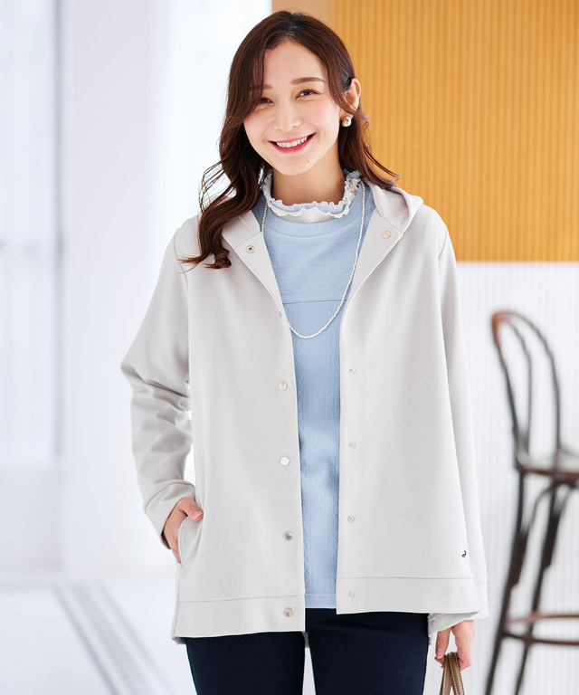 ボタン開き パーカー