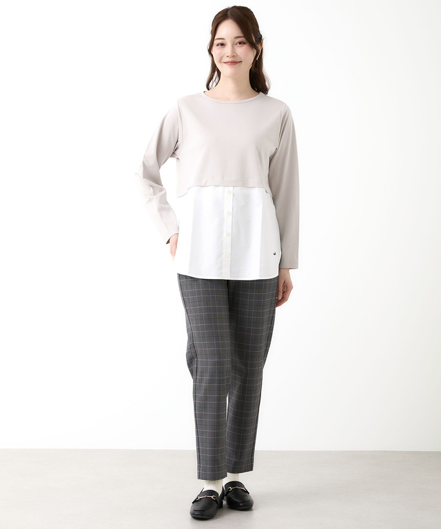 布帛ドッキング カットソー