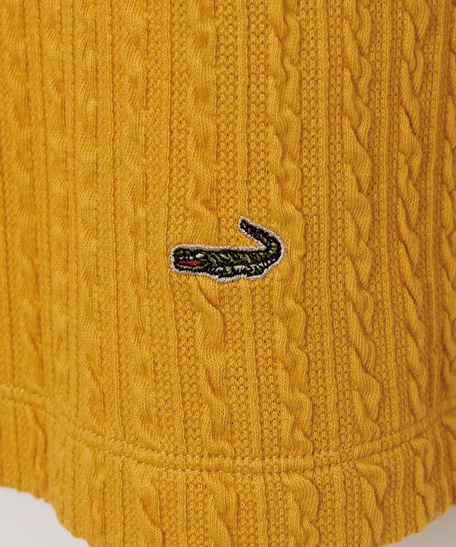 ケーブル柄 ハイネック カットソー