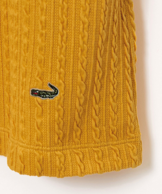 ケーブル柄 ハイネック カットソー