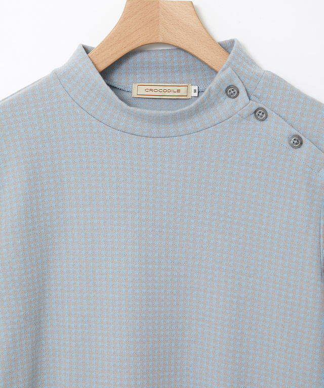 ジャカード ハイネック カットソー