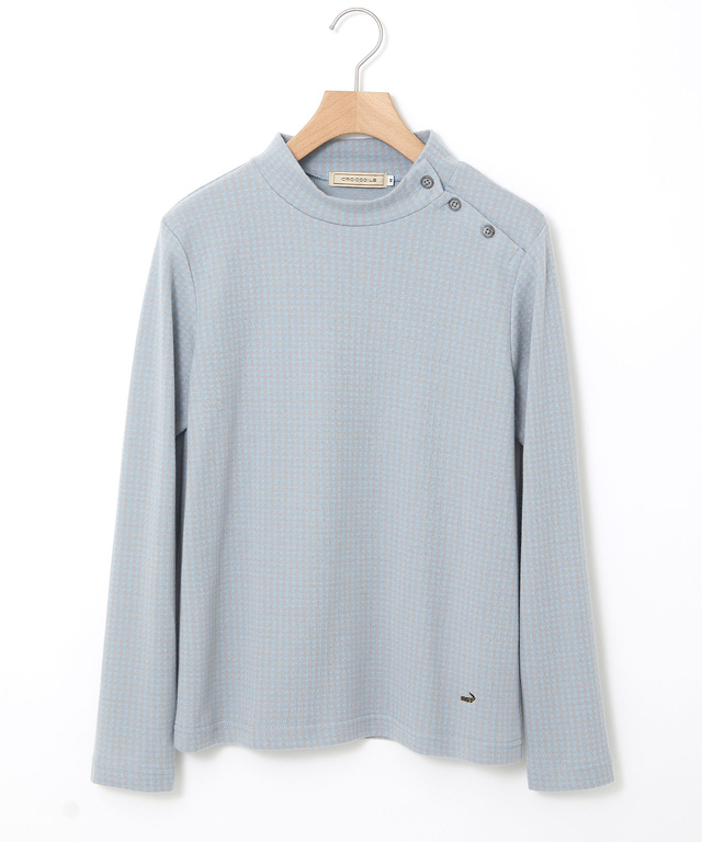 ジャカード ハイネック カットソー