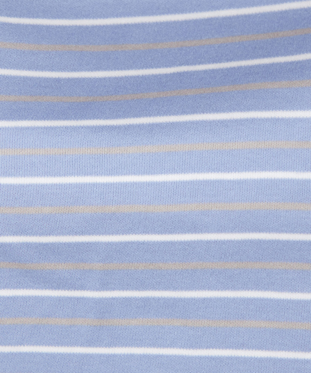 ボーダー ハイネック カットソー【ウガンダ オーガニック コットン】