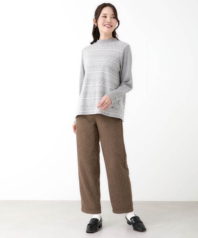 切り替え ジャカード プルオーバー