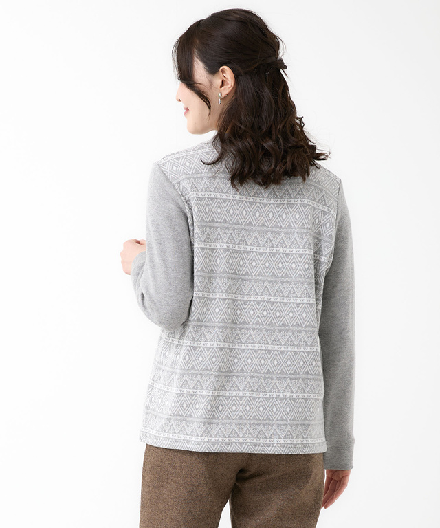 切り替え ジャカード プルオーバー