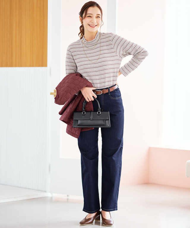 ジャカード ハイネック プルオーバー