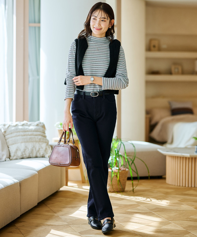 ジャカード ハイネック プルオーバー