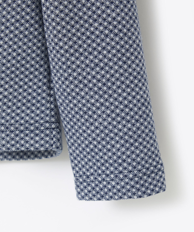 チェックジャカード ハイネックプルオーバー