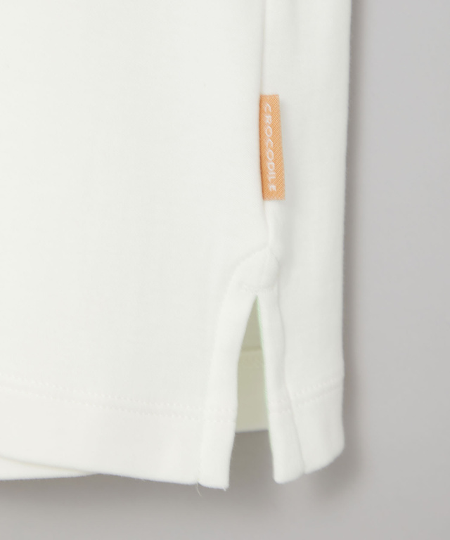 クロコモチーフ チェーンステッチ風 プリントTシャツ