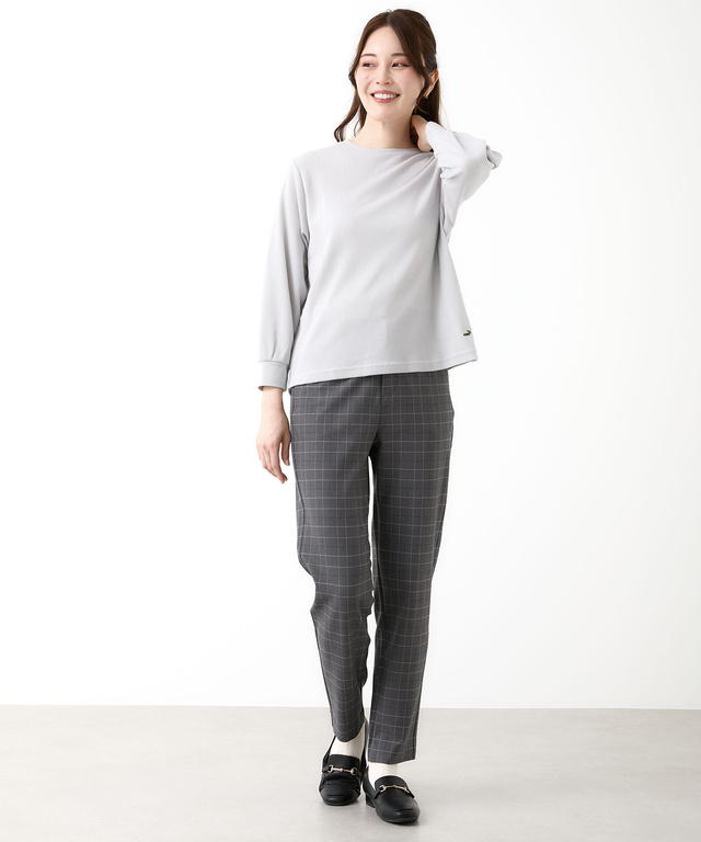 ワッフル生地 長袖カットソー