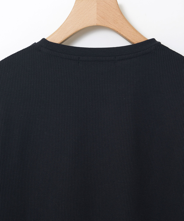 ワッフル生地 長袖カットソー