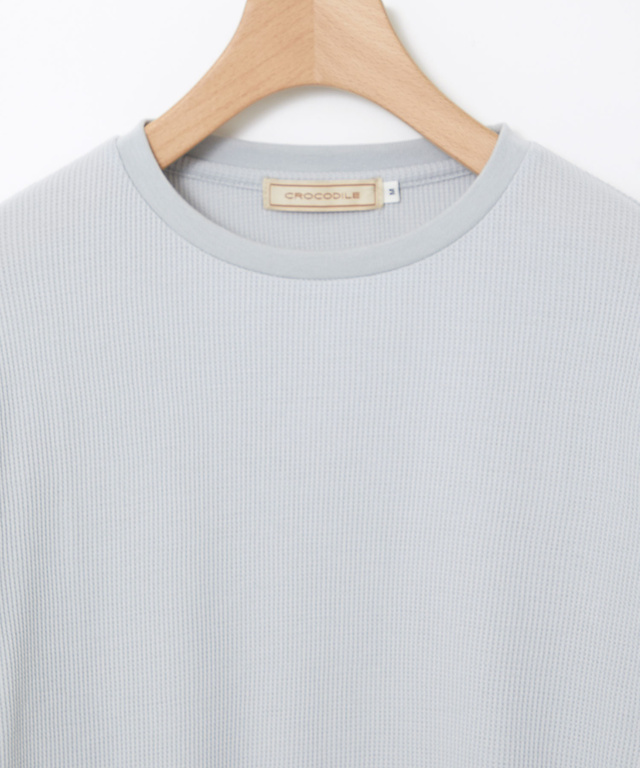 ワッフル生地 長袖カットソー