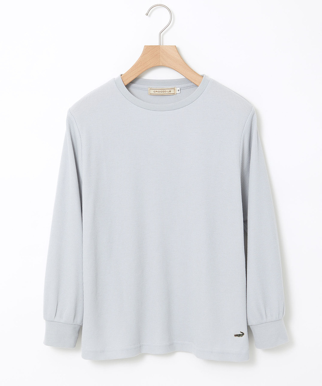 ワッフル生地 長袖カットソー