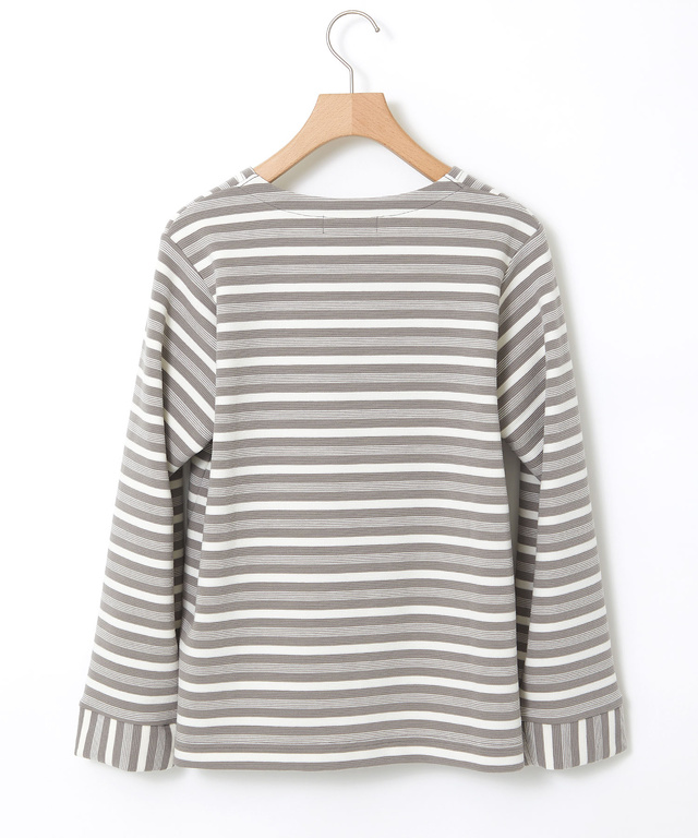 スクエアネック ボーダー プルオーバー　