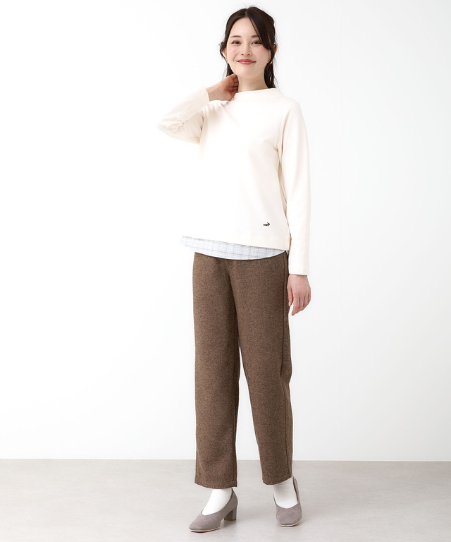 布帛 ドッキング プルオーバー