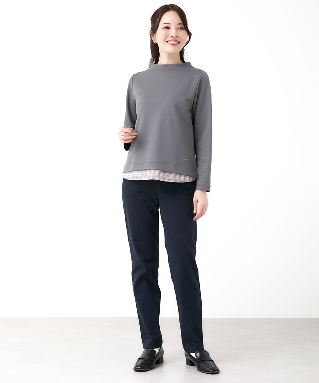 布帛 ドッキング プルオーバー