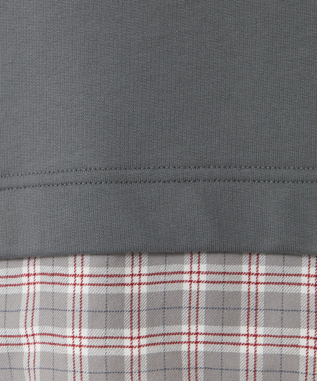 布帛 ドッキング プルオーバー