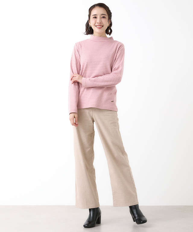 接結 ハイネック カットソー