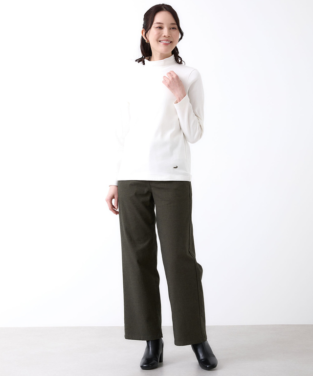 スムース ハイネック カットソー