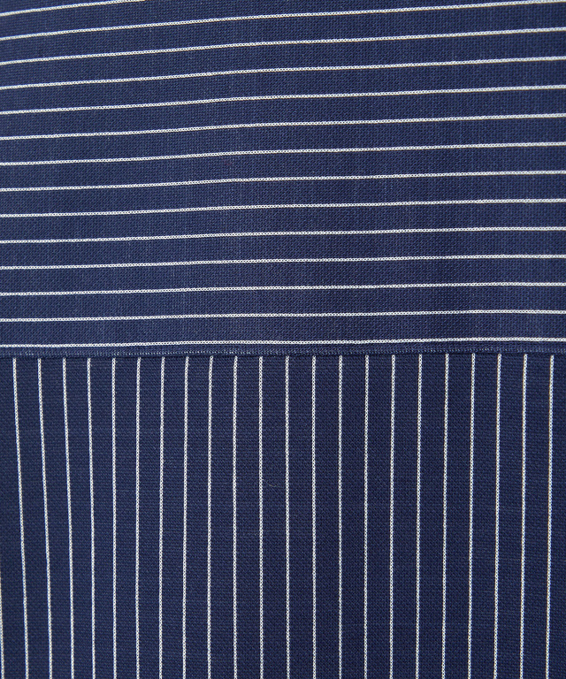 ストライプ ヘンリーネック チュニック