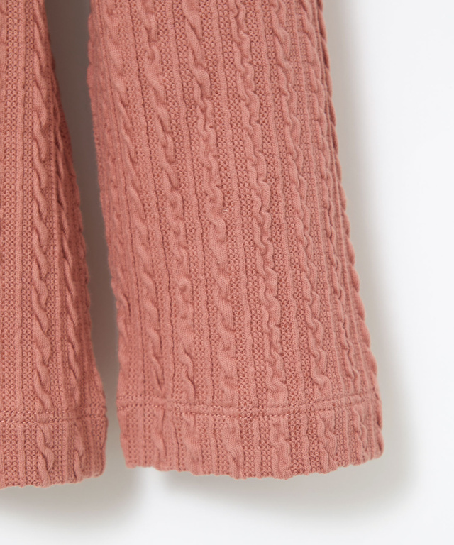 ケーブル柄 ハイネック カットソー【オンラインショップ限定】