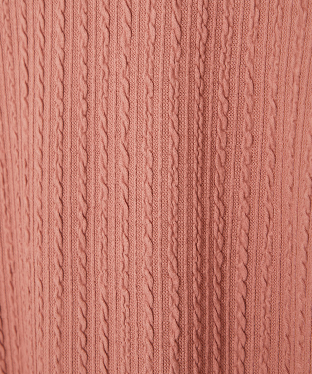 ケーブル柄 ハイネック カットソー【オンラインショップ限定】